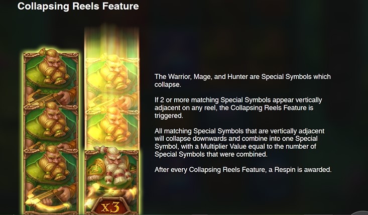 Immortal Guild Funcția Colapsing Reels