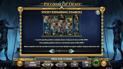 Pilgrim of Dead Sticky Expanding Symbols