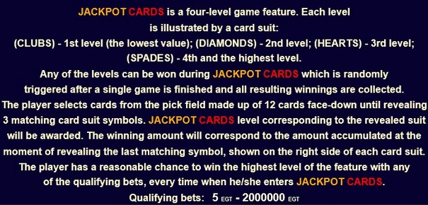 20 Power Hot JACKPOTS CARDS